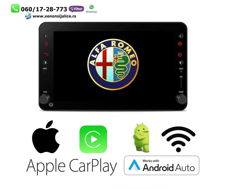 ALFA ROMEO 159,BRERA,SPIDER MULTIMEDIJA ANDROID,CAR PLAY NAVIGACIJA TOUCH SCREEN 8 INCA