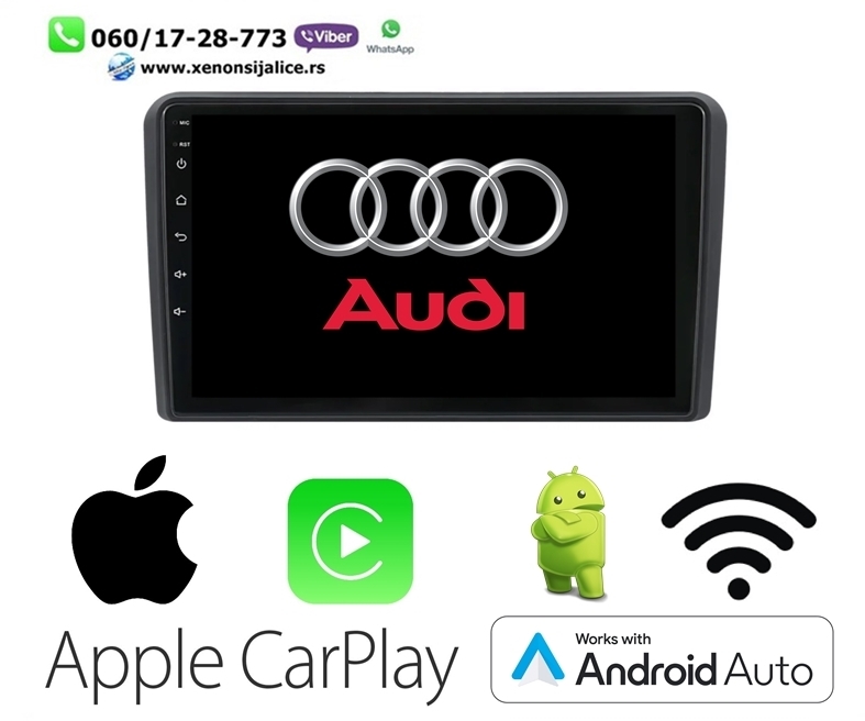 AUDI A3 ANDROID,CAR PLAY MULTIMEDIJA NAVIGACIJA TOUCH SCREEN 10 INCA