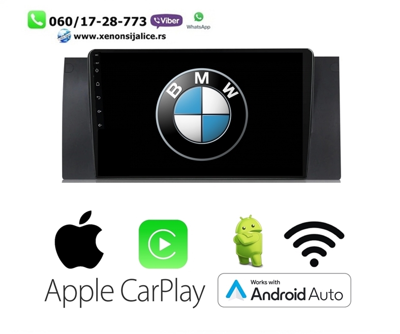 BMW 5 E39 7 E38 X5 E53 ANDROID,CAR PLAY MULTIMEDIJA NAVIGACIJA TOUCH SCREEN 10 INCA