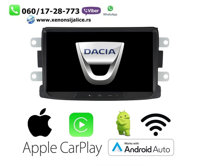 DACIA MULTIMEDIJA ANDROID,CAR PLAY NAVIGACIJA TOUCH SCREEN 8 INCA