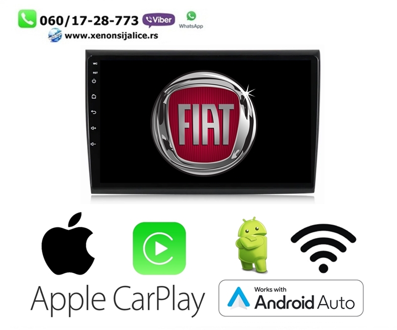 FIAT BRAVO MULTIMEDIJA ANDROID,CAR PLAY NAVIGACIJA TOUCH SCREEN 10 INCA