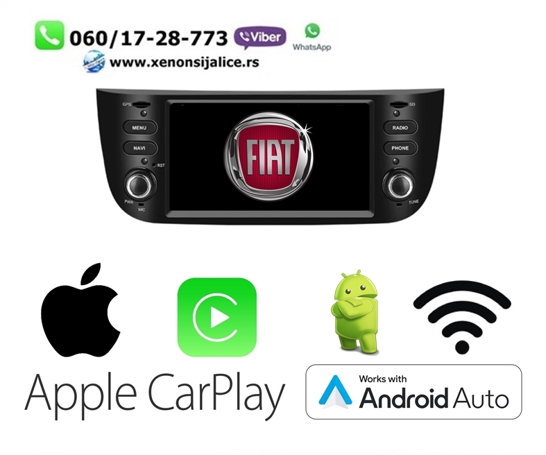 FIAT GRANDE PUNTO EVO MULTIMEDIJA ANDROID,CAR PLAY NAVIGACIJA TOUCH SCREEN 7 INCA