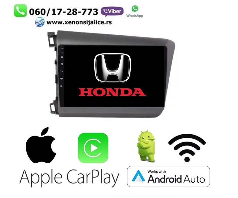 HONDA CIVIC NOVI TIP MULTIMEDIJA ANDROID,CAR PLAY NAVIGACIJA TOUCH SCREEN 10 INCA