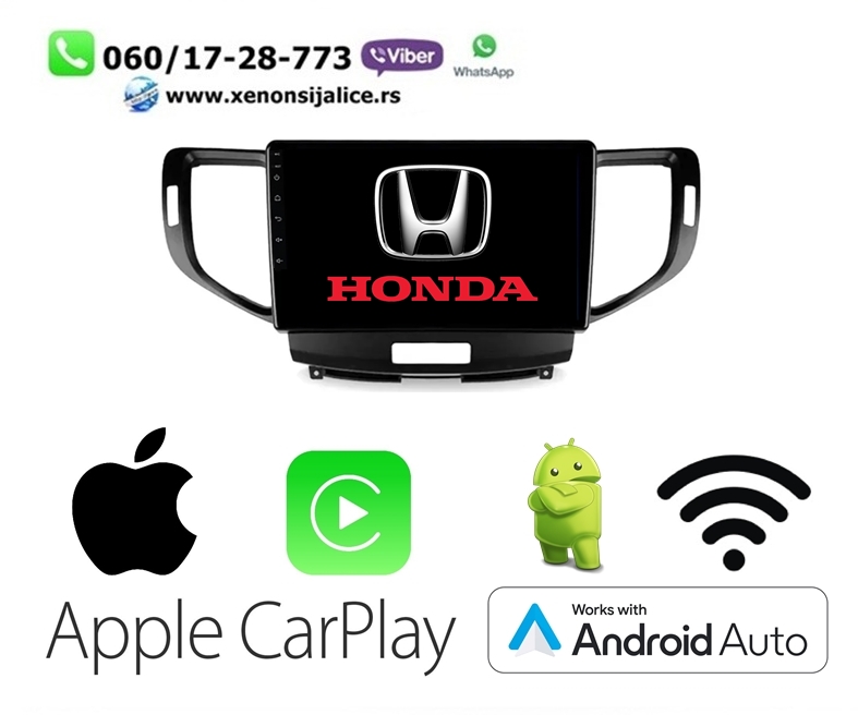 HONDA ACCORD NOVI TIP MULTIMEDIJA ANDROID,CAR PLAY NAVIGACIJA TOUCH SCREEN 10 INCA