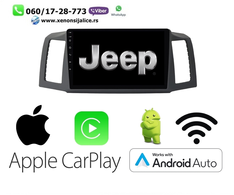 JEEP MULTIMEDIJA ANDROID,CAR PLAY NAVIGACIJA TOUCH SCREEN 10 INCA