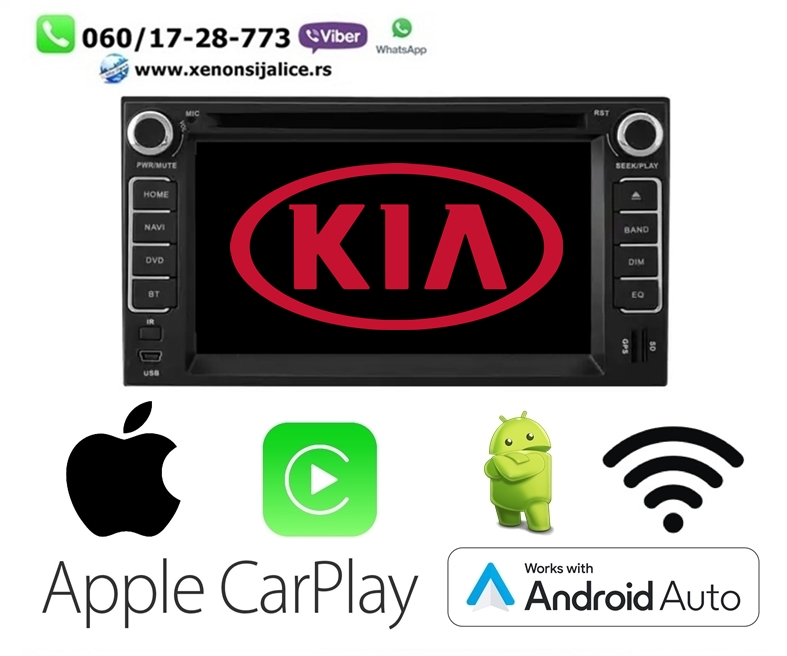 KIA MULTIMEDIJA ANDROID,CAR PLAY NAVIGACIJA TOUCH SCREEN 7 INCA