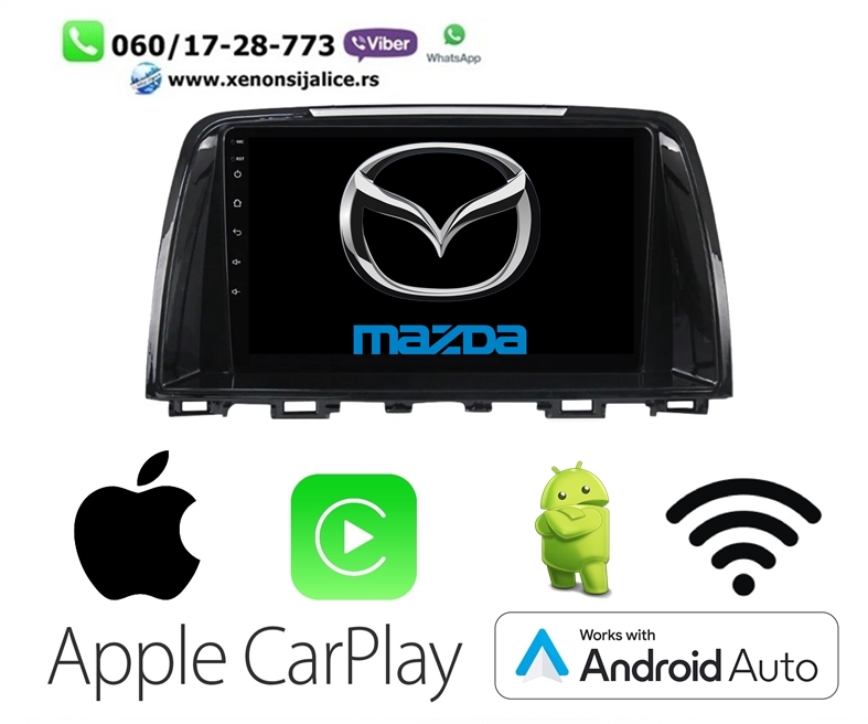 MAZDA 6 NOVI TIP MULTIMEDIJA ANDROID,CAR PLAY NAVIGACIJA TOUCH SCREEN 10 INCA