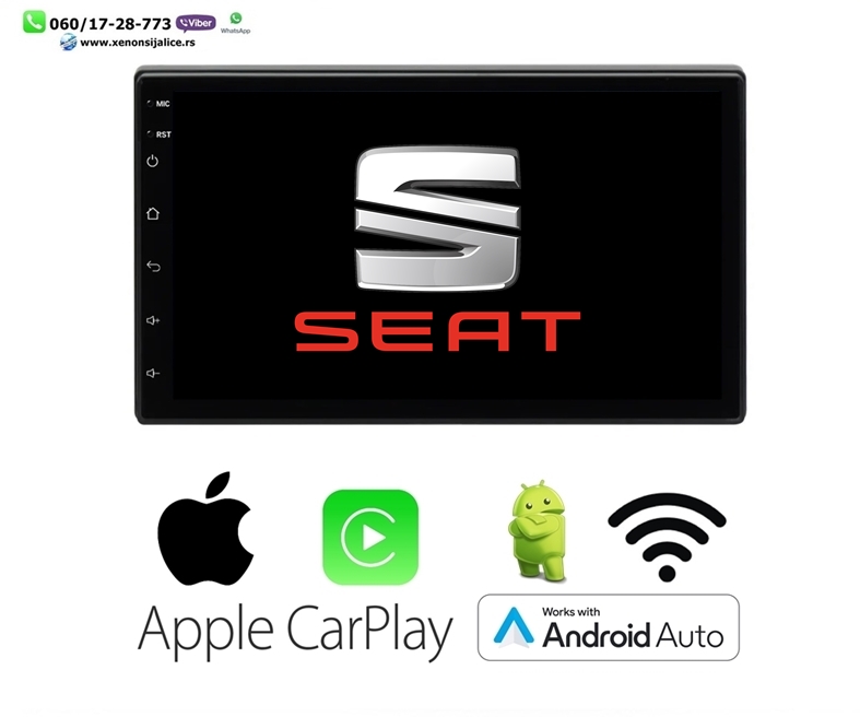 SEAT MULTIMEDIJA ANDROID,CAR PLAY NAVIGACIJA TOUCH SCREEN 7 INCA