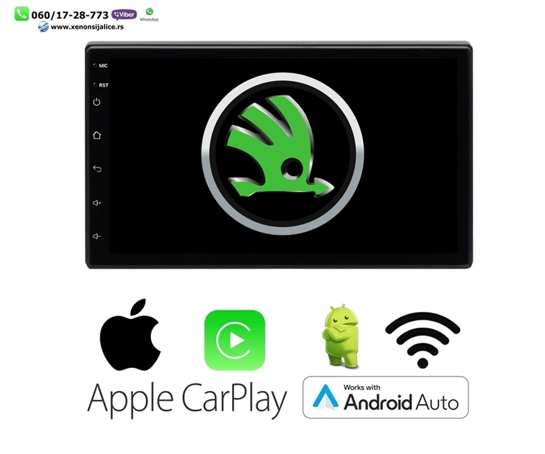 SKODA MULTIMEDIJA ANDROID,CAR PLAY NAVIGACIJA TOUCH SCREEN 7 INCA