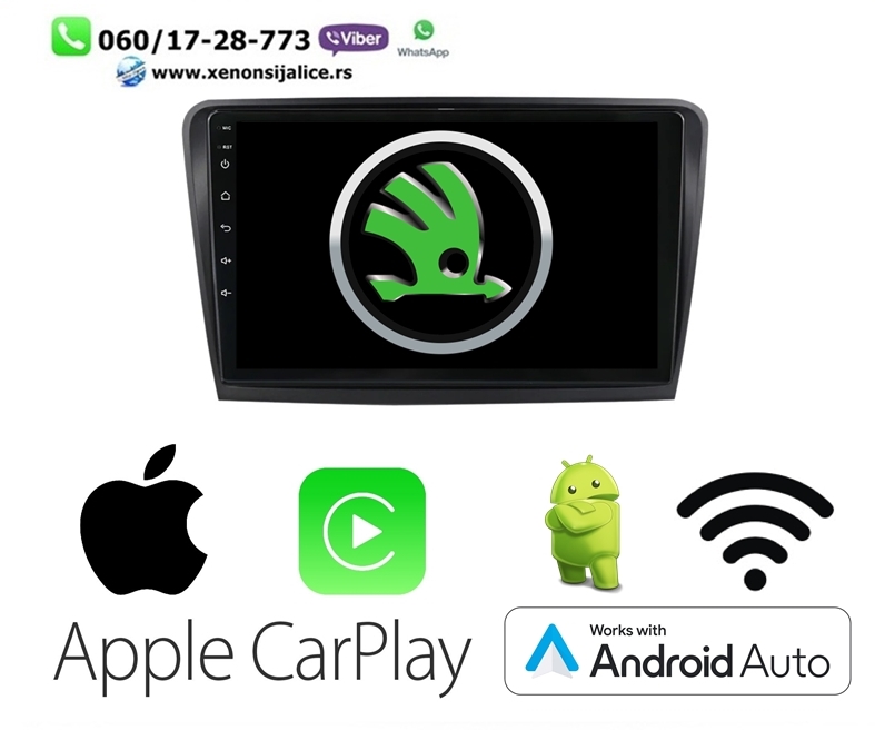 SKODA SUPERB MULTIMEDIJA ANDROID,CAR PLAY NAVIGACIJA TOUCH SCREEN 10 INCA